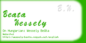 beata wessely business card